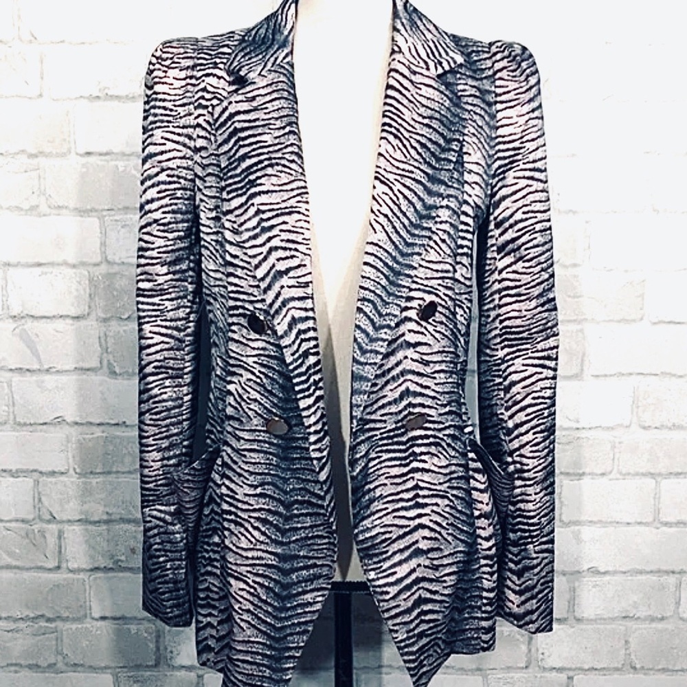 Zebra print blazer
